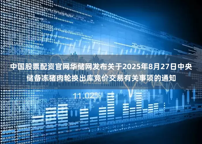 中国股票配资官网华储网发布关于2025年8月27日中央储备冻猪肉轮换出库竞价交易有关事项的通知