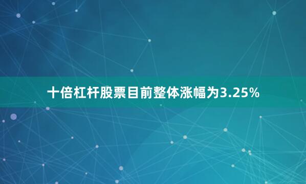 十倍杠杆股票目前整体涨幅为3.25%