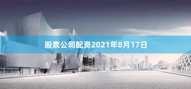 股票公司配资2021年8月17日
